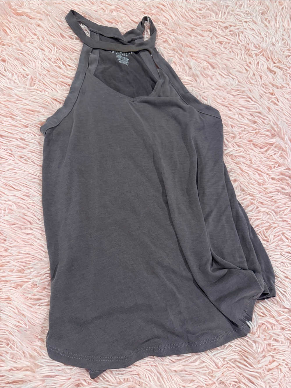American Eagle Outfitters Charcoal Gray Halter Tank